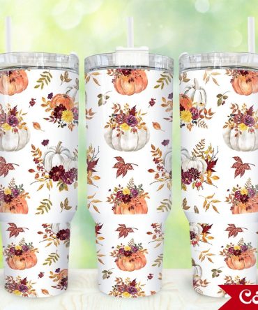 Halloween Pumpkins Custom Stanley Quencher 40Oz Stainless Steel Tumbler With Handle