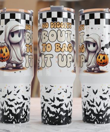 Halloween Skeletons And Pumpkins Custom Stanley Quencher 40Oz Stainless Steel Tumbler With Handle