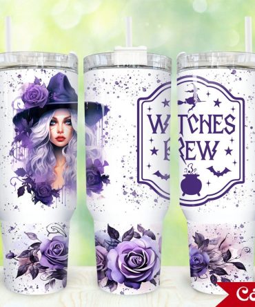 Halloween Witch Custom Stanley Quencher 40Oz Stainless Steel Tumbler With Handle