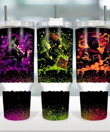 Halloween Witch Sisters Hocus Pocus Movies Custom Stanley Quencher 40Oz Stainless Steel Tumbler With Handle