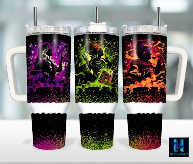 Halloween Witch Sisters Hocus Pocus Movies Custom Stanley Quencher 40Oz Stainless Steel Tumbler With Handle