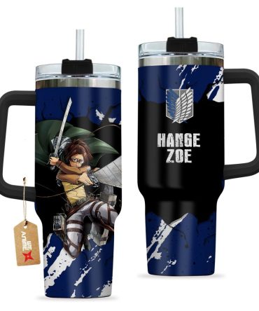 Hange Zoe Attack On Titan Anime Custom Stanley Quencher 40Oz Stainless Steel Tumbler With Handle