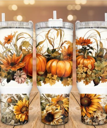 Harvest Pumpkins Custom Stanley Quencher 40Oz Stainless Steel Tumbler With Handle