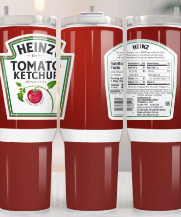 Heinz Tomato Ketchup Custom Stanley Quencher 40Oz Stainless Steel Tumbler With Handle