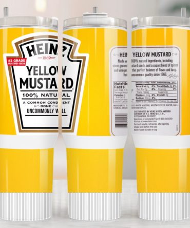 Heinz Yellow Mustard Custom Stanley Quencher 40Oz Stainless Steel Tumbler With Handle