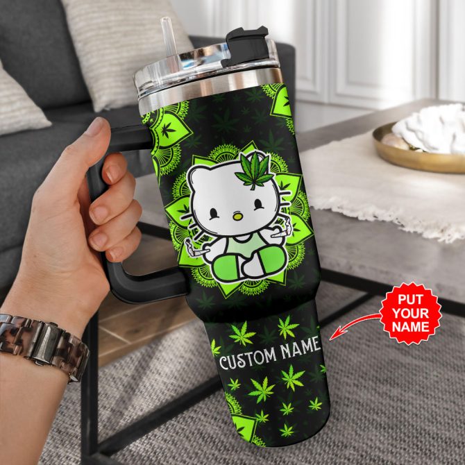 Hello Kitty Custom Stanley Quencher 40Oz Stainless Steel Tumbler With Handle - Image 2