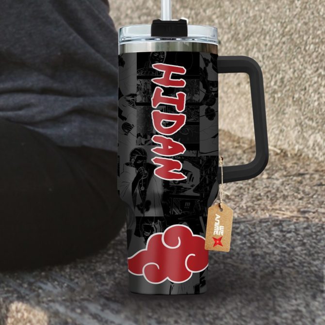 Hidan Naruto Anime Custom Stanley Quencher 40Oz Stainless Steel Tumbler With Handle - Image 3
