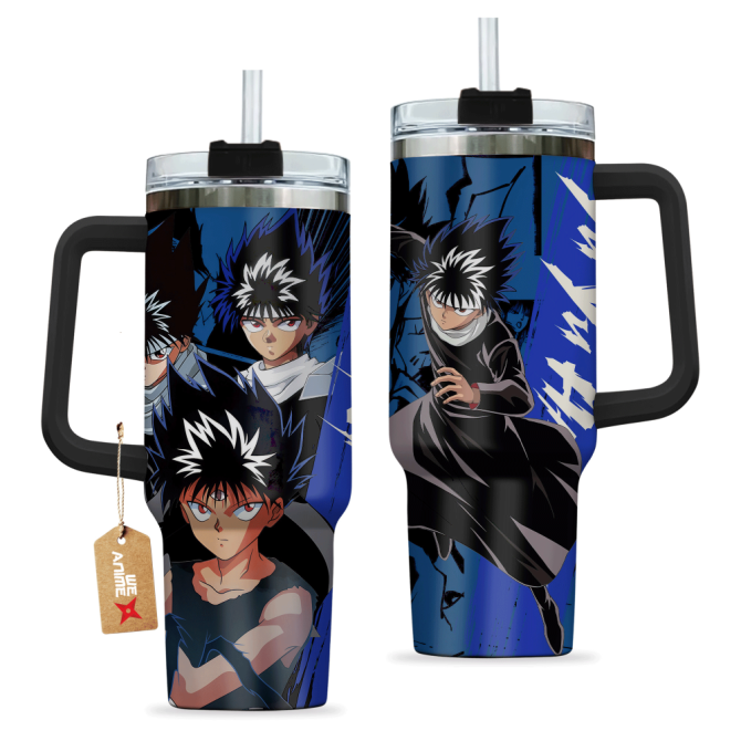 Hiei Yu Yu Hakusho Anime Custom Stanley Quencher 40Oz Stainless Steel Tumbler With Handle - Image 2