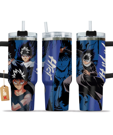 Hiei Yu Yu Hakusho Anime Custom Stanley Quencher 40Oz Stainless Steel Tumbler With Handle