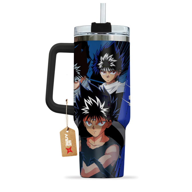Hiei Yu Yu Hakusho Anime Custom Stanley Quencher 40Oz Stainless Steel Tumbler With Handle - Image 4