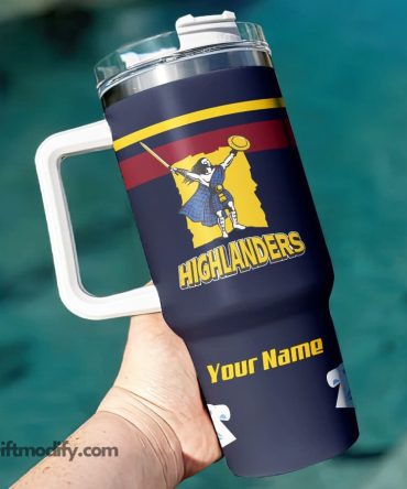 Highlanders Super Rugby Custom Stanley Quencher 40Oz Stainless Steel Tumbler With Handle