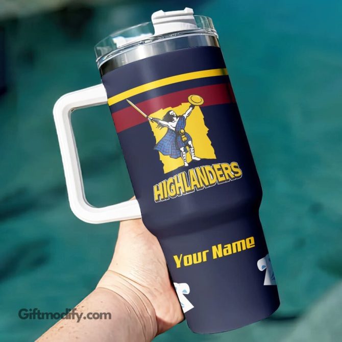 Highlanders Super Rugby Custom Stanley Quencher 40Oz Stainless Steel Tumbler With Handle