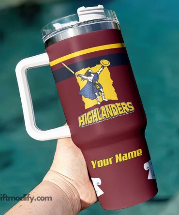 Highlanders Super Rugby Custom Stanley Quencher 40Oz Stainless Steel Tumbler With Handle