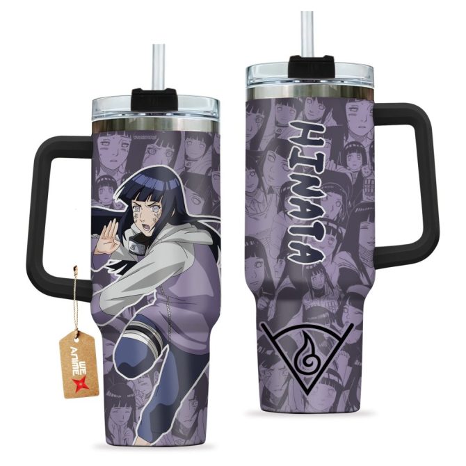 Hinata Hyuga Dragon Ball Anime Custom Stanley Quencher 40Oz Stainless Steel Tumbler With Handle