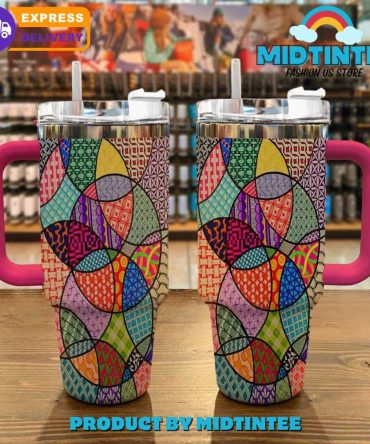 Hippie Custom Stanley Quencher 40Oz Stainless Steel Tumbler With Handle