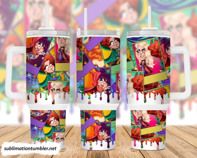 Hocus Pocus Movies Custom Stanley Quencher 40Oz Stainless Steel Tumbler With Handle