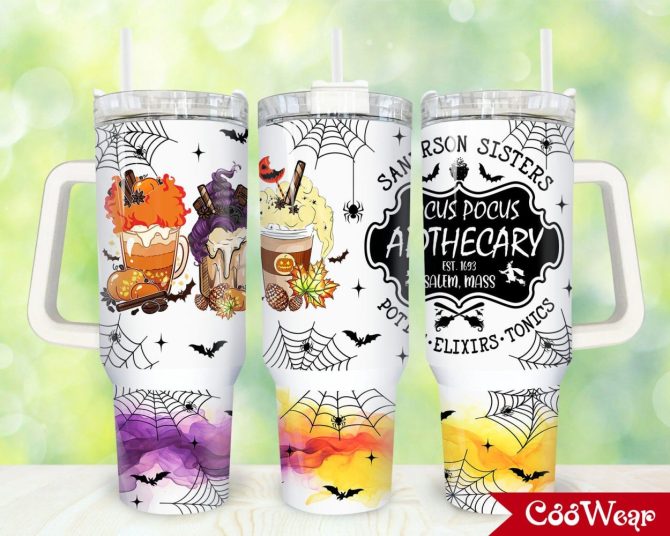 Hocus Pocus Movies Custom Stanley Quencher 40Oz Stainless Steel Tumbler With Handle