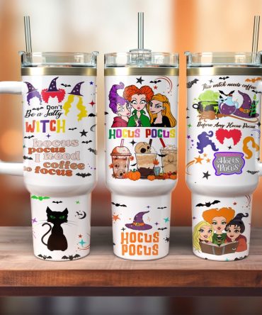 Hocus Pocus Movies Custom Stanley Quencher 40Oz Stainless Steel Tumbler With Handle
