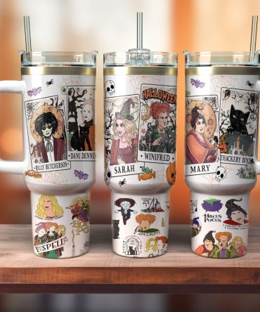 Hocus Pocus Movies Custom Stanley Quencher 40Oz Stainless Steel Tumbler With Handle
