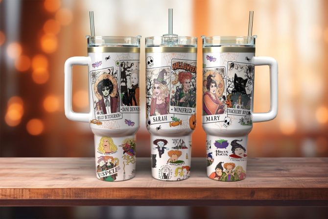 Hocus Pocus Movies Custom Stanley Quencher 40Oz Stainless Steel Tumbler With Handle