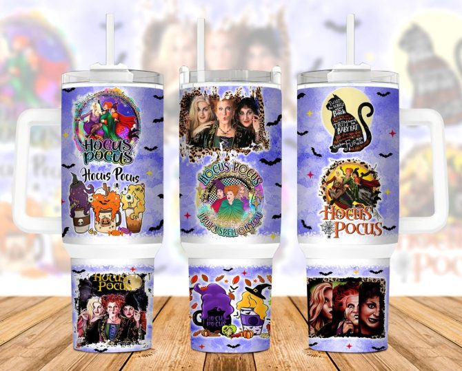Hocus Pocus Movies Custom Stanley Quencher 40Oz Stainless Steel Tumbler With Handle