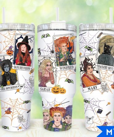 Hocus Pocus Movies Custom Stanley Quencher 40Oz Stainless Steel Tumbler With Handle