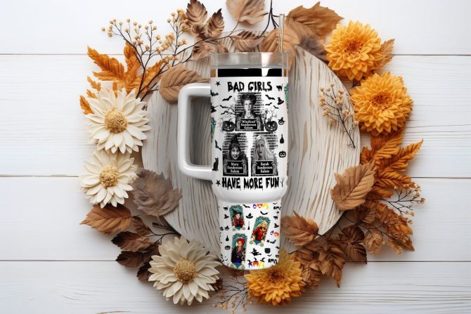 Hocus Pocus Movies Custom Stanley Quencher 40Oz Stainless Steel Tumbler With Handle - Image 2