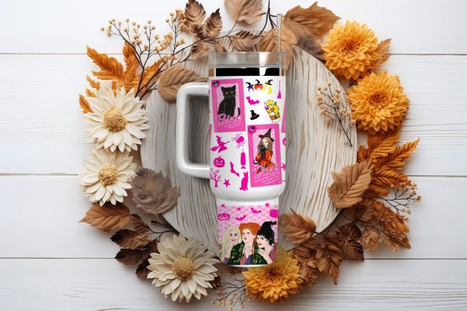 Hocus Pocus Movies Custom Stanley Quencher 40Oz Stainless Steel Tumbler With Handle - Image 2
