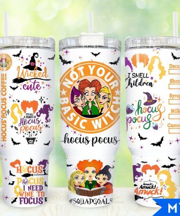 Hocus Pocus Movies Custom Stanley Quencher 40Oz Stainless Steel Tumbler With Handle