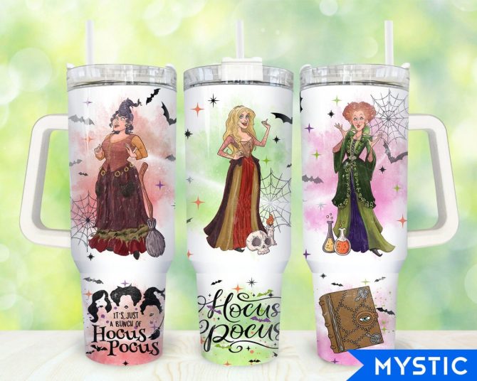 Hocus Pocus Movies Custom Stanley Quencher 40Oz Stainless Steel Tumbler With Handle