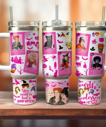 Hocus Pocus Movies Custom Stanley Quencher 40Oz Stainless Steel Tumbler With Handle