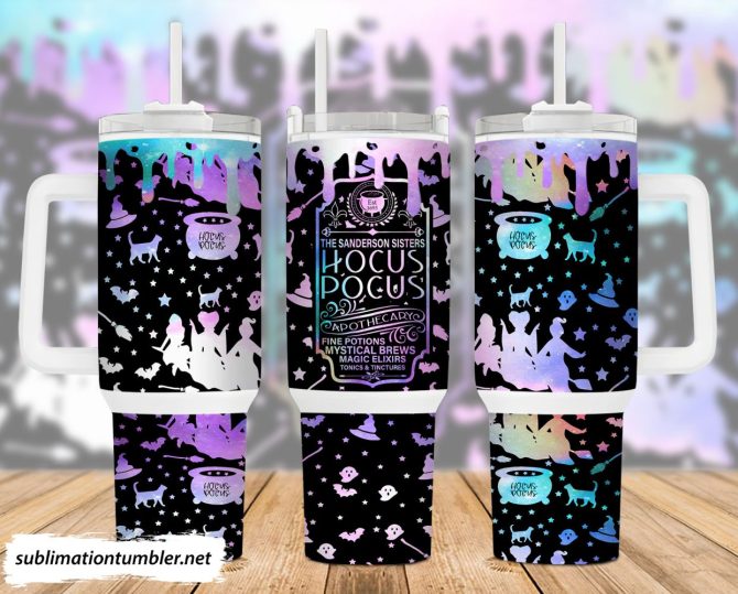 Hocus Pocus Movies Custom Stanley Quencher 40Oz Stainless Steel Tumbler With Handle