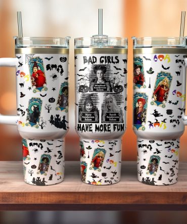 Hocus Pocus Movies Custom Stanley Quencher 40Oz Stainless Steel Tumbler With Handle