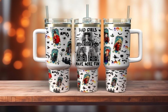 Hocus Pocus Movies Custom Stanley Quencher 40Oz Stainless Steel Tumbler With Handle