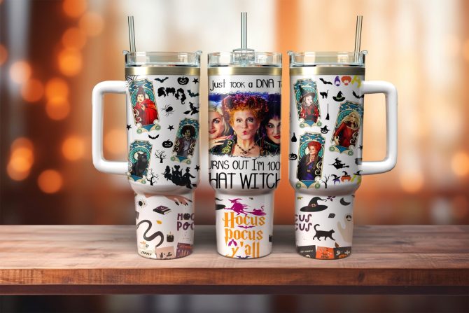 Hocus Pocus Movies Custom Stanley Quencher 40Oz Stainless Steel Tumbler With Handle