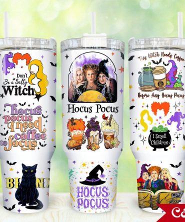 Hocus Pocus Movies Custom Stanley Quencher 40Oz Stainless Steel Tumbler With Handle
