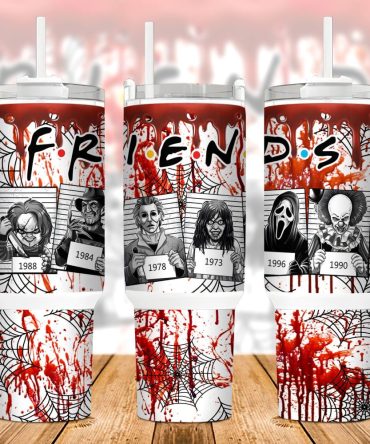 Horror Character Friends Movies Custom Stanley Quencher 40Oz Stainless Steel Tumbler With Handle