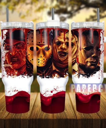 Horror Characters Custom Stanley Quencher 40Oz Stainless Steel Tumbler With Handle