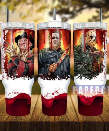 Horror Characters Custom Stanley Quencher 40Oz Stainless Steel Tumbler With Handle