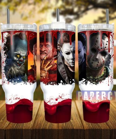 Horror Characters Custom Stanley Quencher 40Oz Stainless Steel Tumbler With Handle