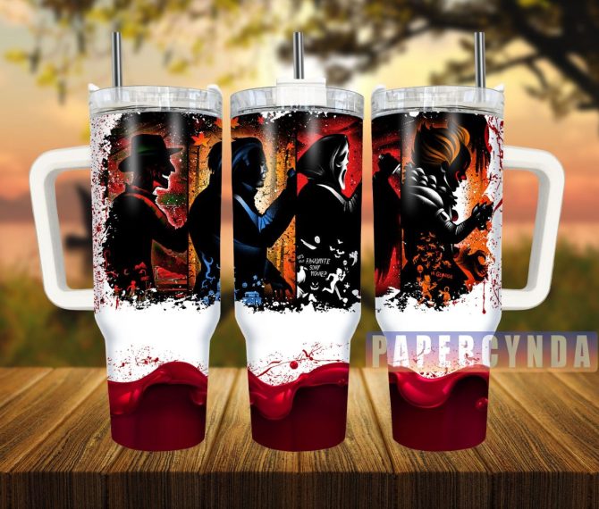 Horror Characters Custom Stanley Quencher 40Oz Stainless Steel Tumbler With Handle