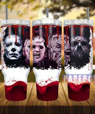 Horror Characters Custom Stanley Quencher 40Oz Stainless Steel Tumbler With Handle