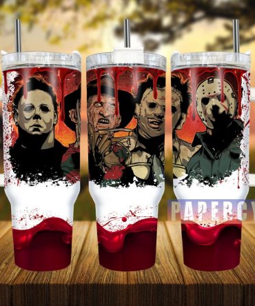 Horror Characters Custom Stanley Quencher 40Oz Stainless Steel Tumbler With Handle