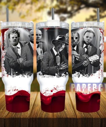 Horror Characters Custom Stanley Quencher 40Oz Stainless Steel Tumbler With Handle