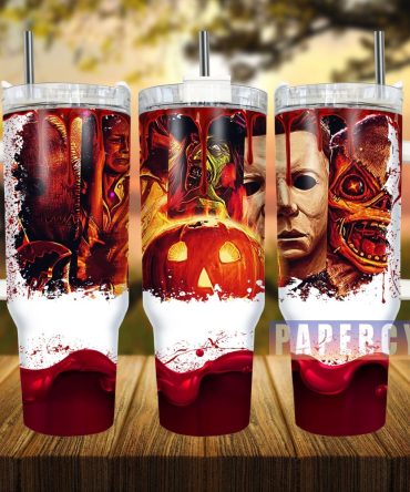 Horror Characters Custom Stanley Quencher 40Oz Stainless Steel Tumbler With Handle