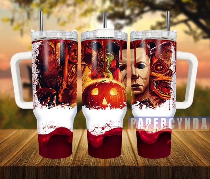 Horror Characters Custom Stanley Quencher 40Oz Stainless Steel Tumbler With Handle