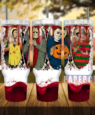 Horror Characters Custom Stanley Quencher 40Oz Stainless Steel Tumbler With Handle