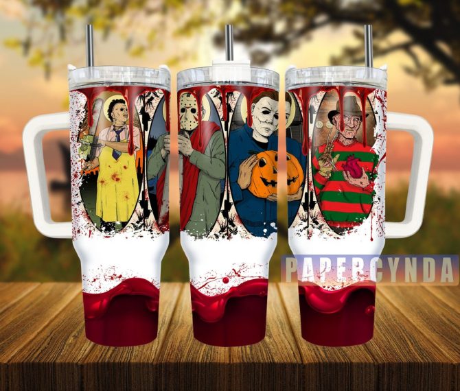 Horror Characters Custom Stanley Quencher 40Oz Stainless Steel Tumbler With Handle