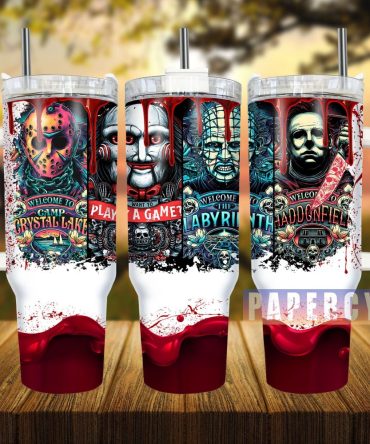 Horror Characters Custom Stanley Quencher 40Oz Stainless Steel Tumbler With Handle