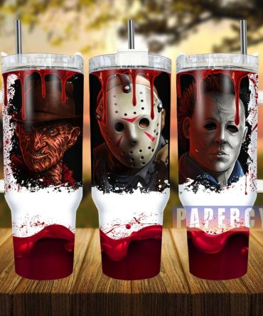 Horror Characters Custom Stanley Quencher 40Oz Stainless Steel Tumbler With Handle